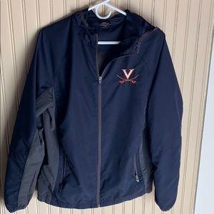 UVA hooded windbreaker.  Navy. Men’s M. Virginia.